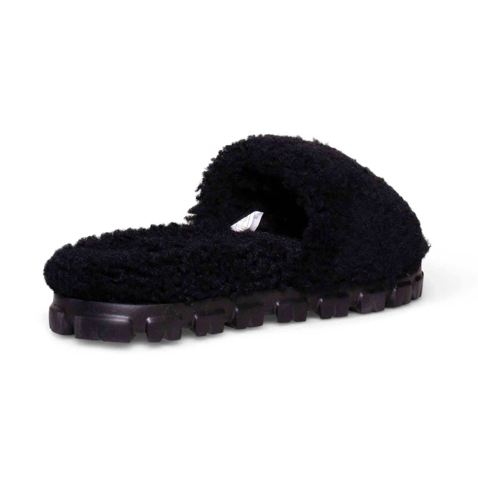 UGG black curly slippers women's