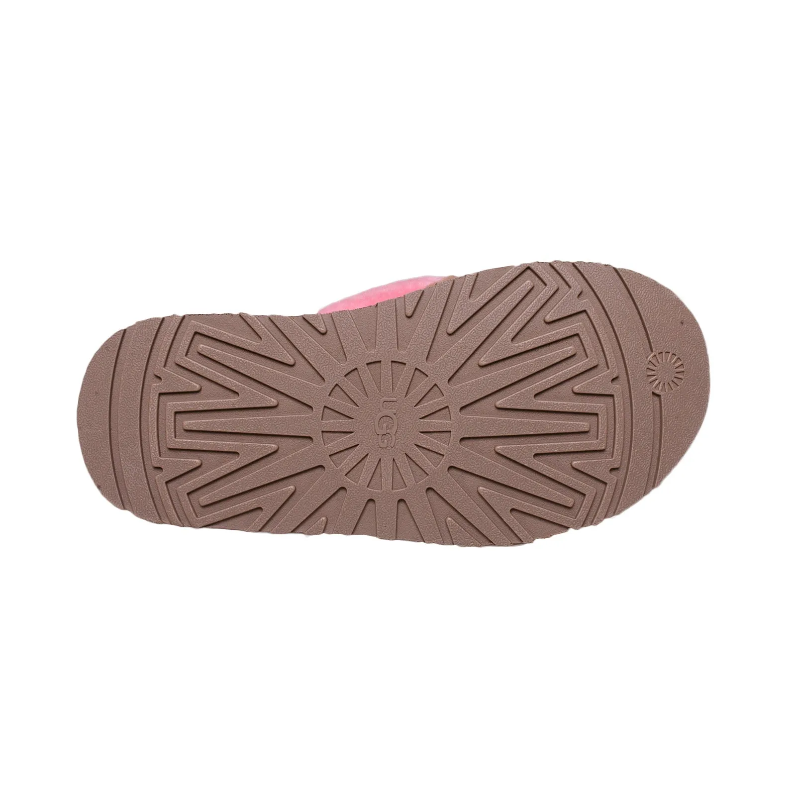 UGG Chestnut Pink Rose Slippers for Women - Disco Stripe Pattern