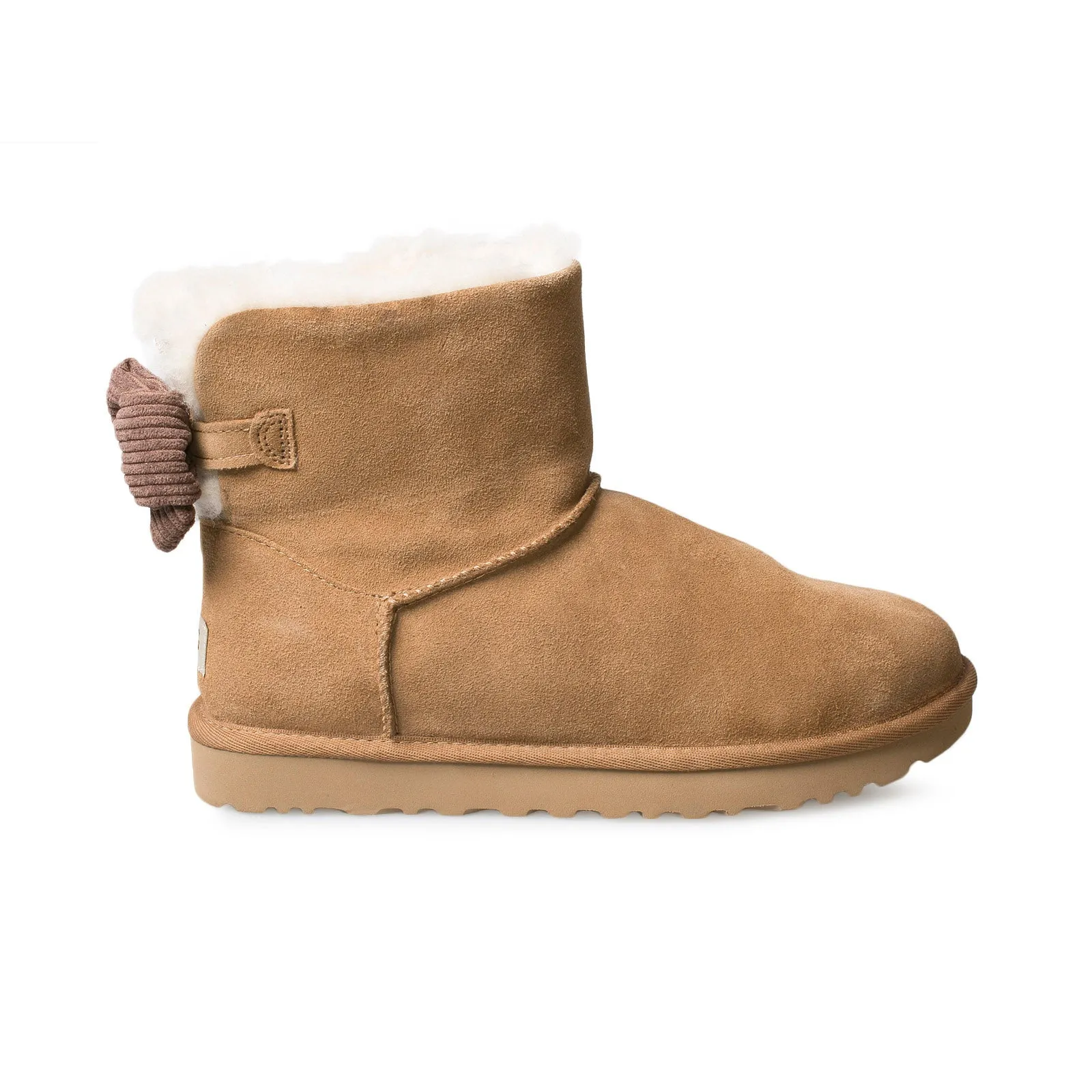 UGG Mini Bailey Bow Corduroy Chestnut Boots - Women's.