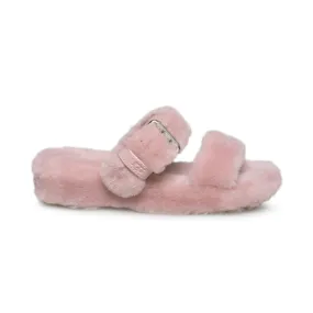 UGG Pink Crystal Fuzz Yeah Sandals - Women's