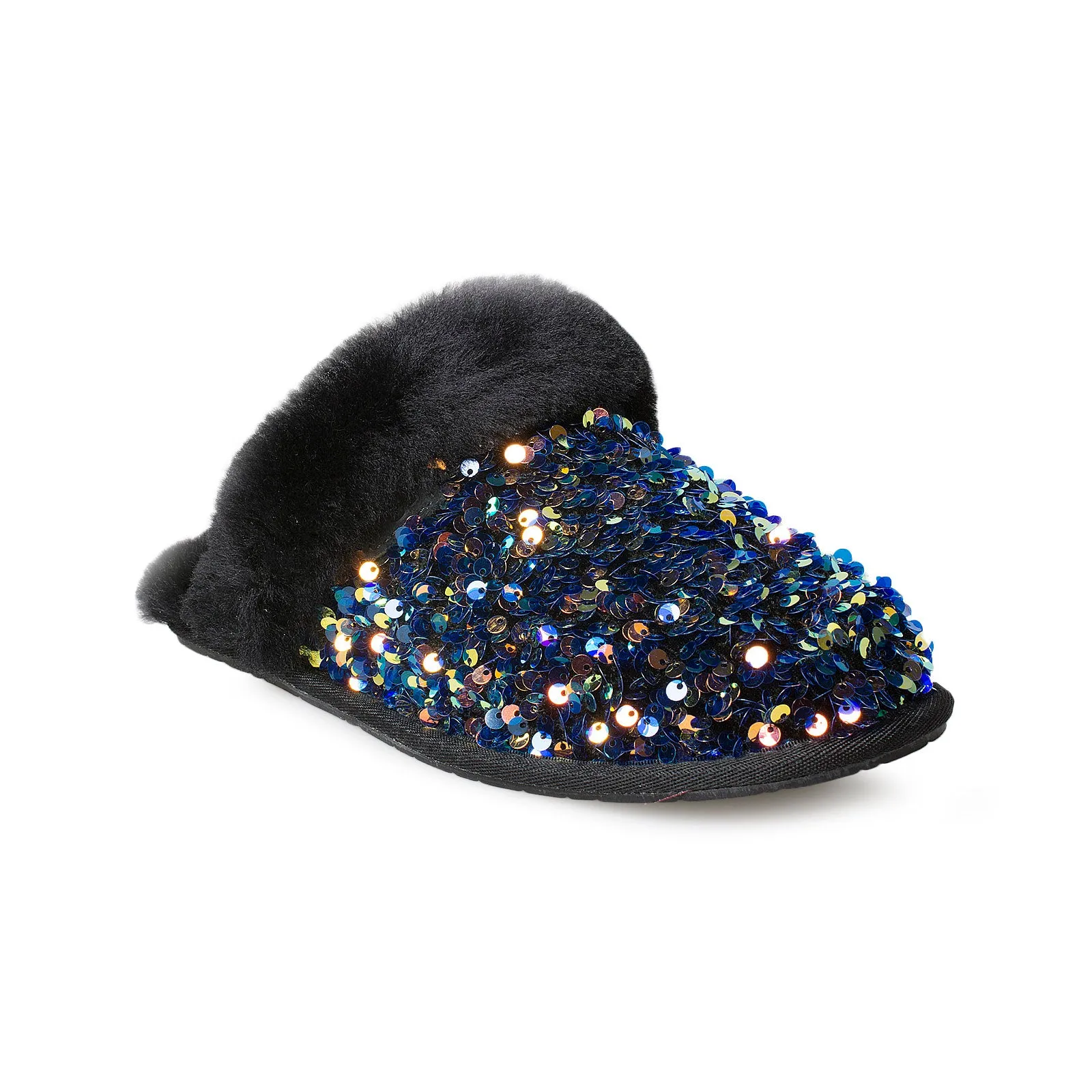 UGG Stellar Sequin Black Slippers - Women's