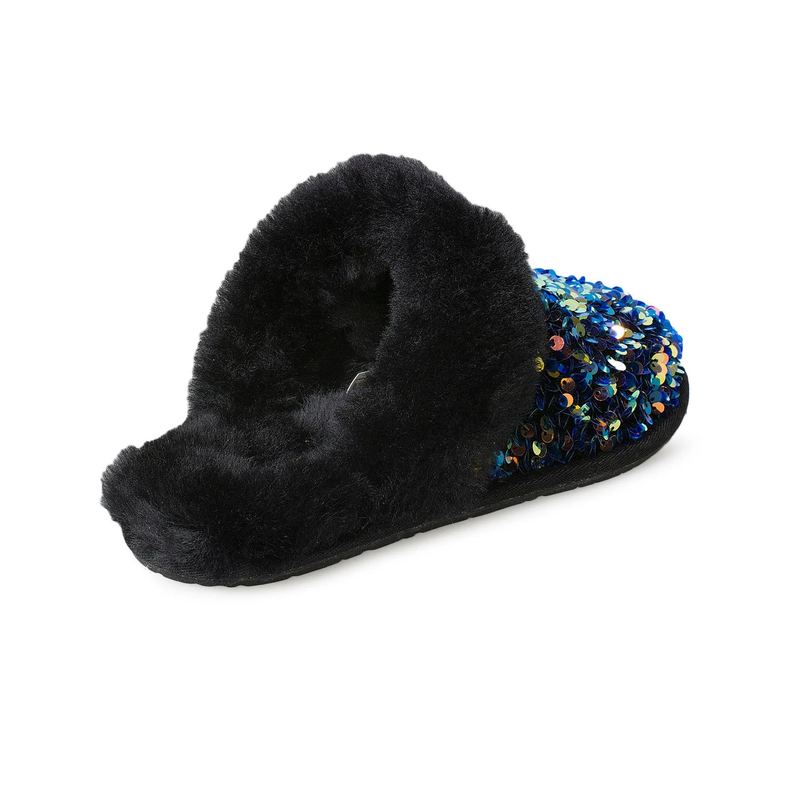 UGG Stellar Sequin Black Slippers - Women's