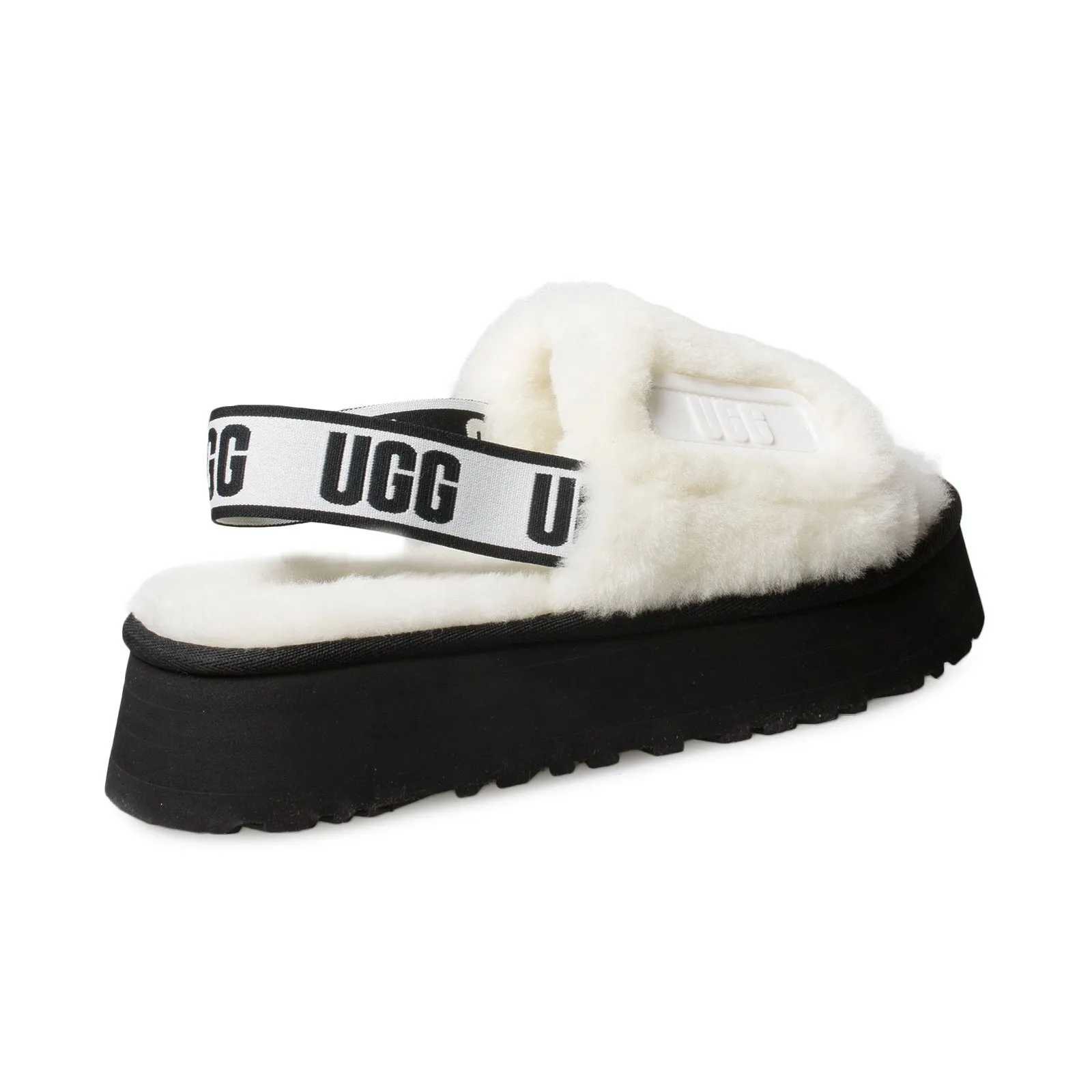 UGG White Slippers for Women with Disco Slide Design.