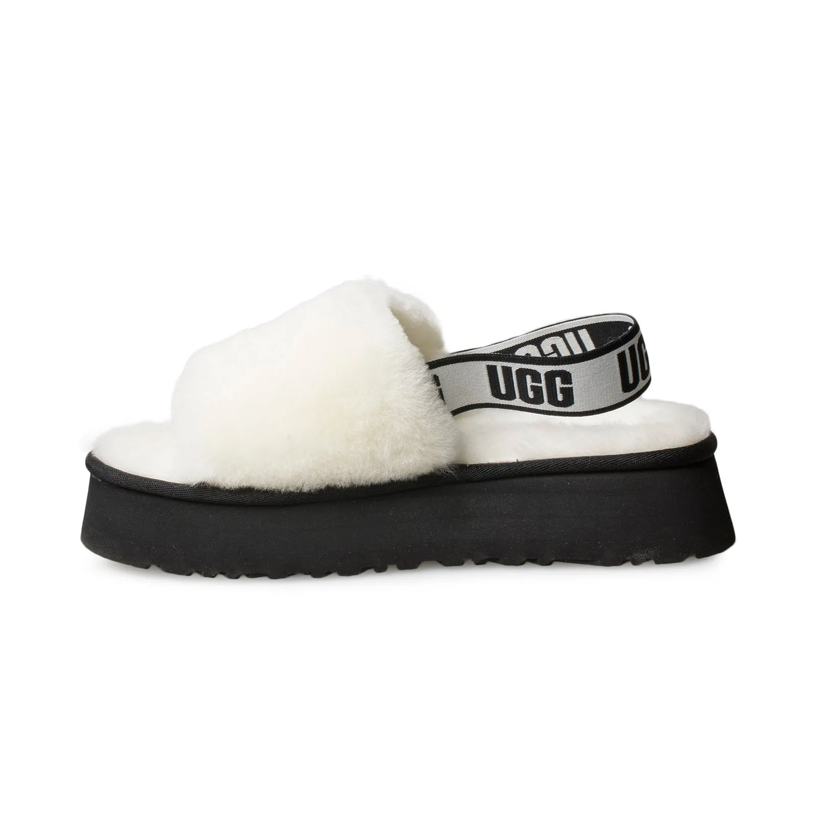 UGG White Slippers for Women with Disco Slide Design.