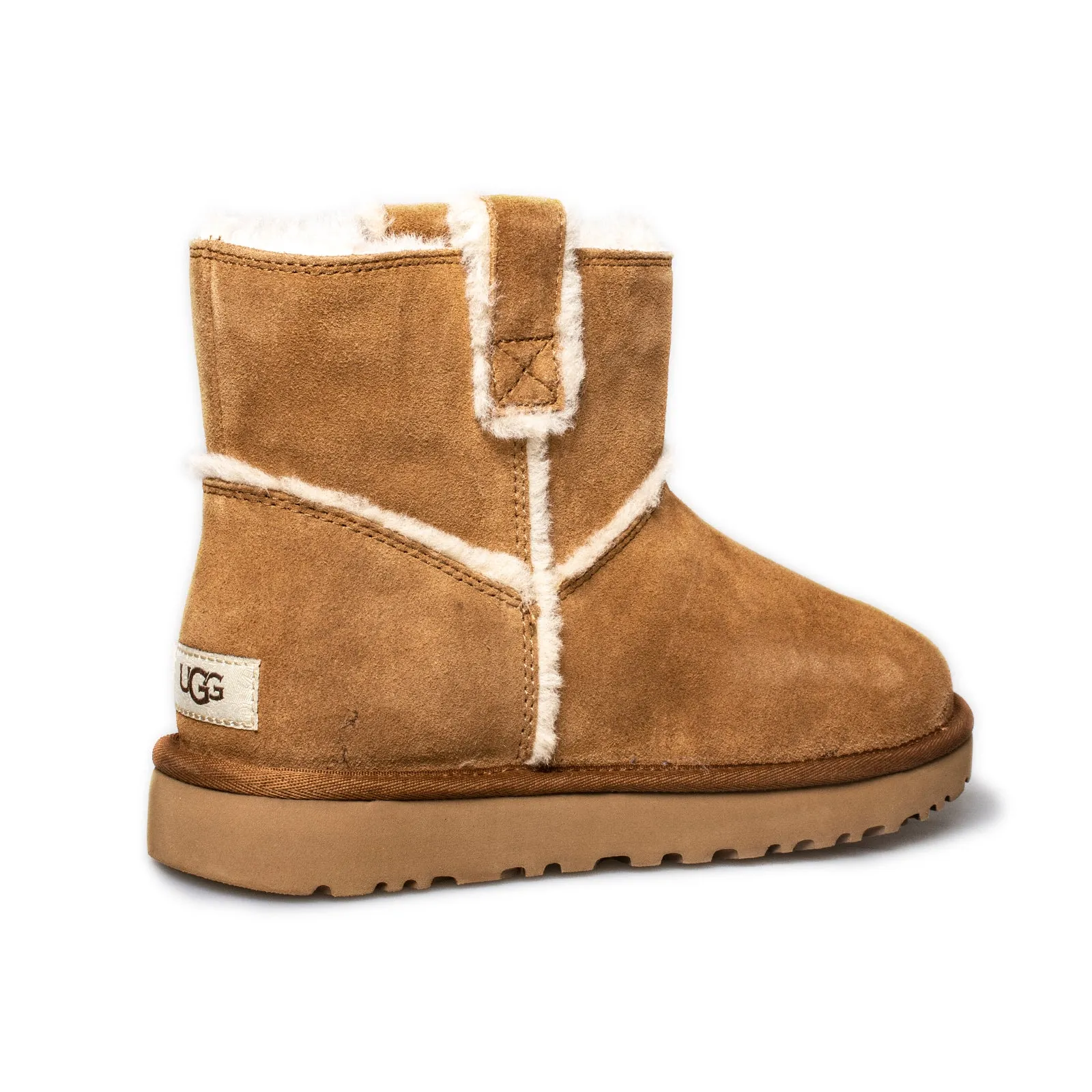 UGG Women's Classic Mini Spill Seam Chestnut Boots