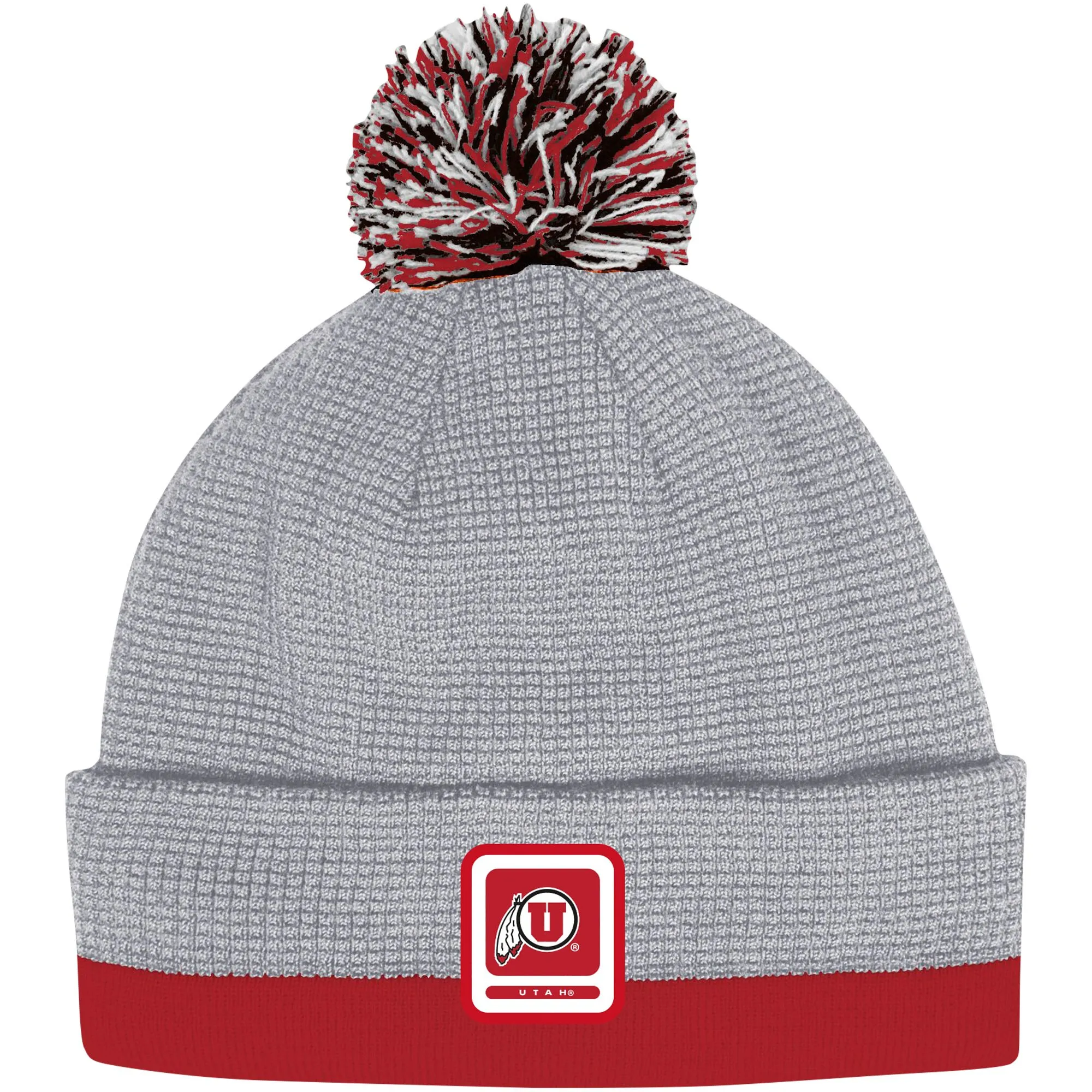 Under Armour  Utah Utes Gray 2023 Sideline Performance Cuffed Knit Hat with Pom