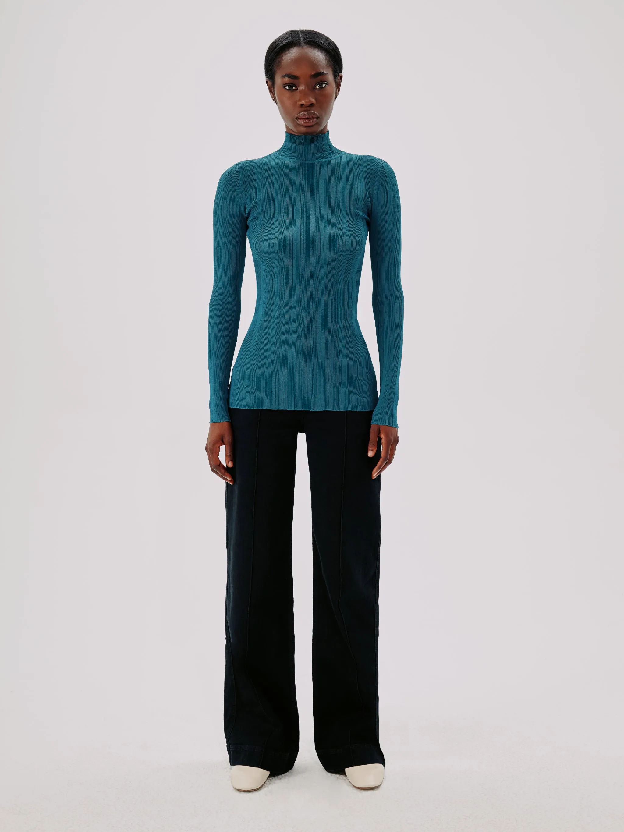 Variegated Rib Turtleneck - Shop Now!