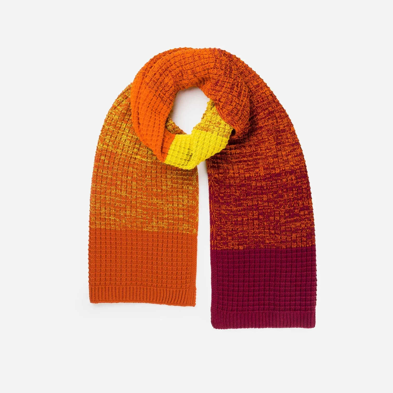 Waffle-Patterned Scarf