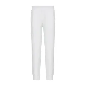 White men's jogger pants with drawstring waistband