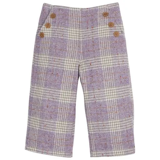 Wide Leg Pants, Lilac Tweed