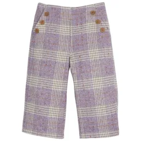 Wide Leg Pants, Lilac Tweed