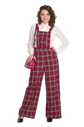 Winter Checked Pinafore Dress