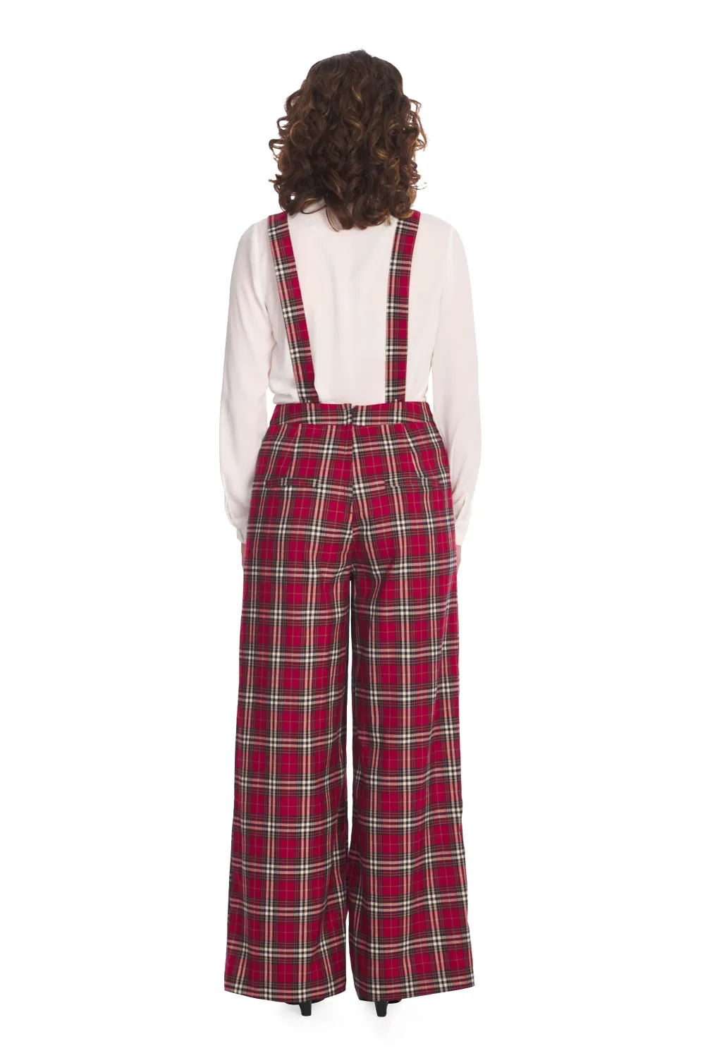 Winter Checked Pinafore Dress