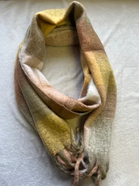 Winter warmer tassel scarf in mustard