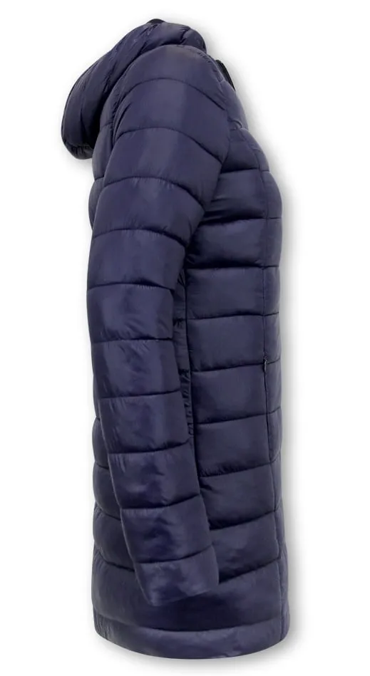 Women's Reversible Puffer Coat Blue | NEW |