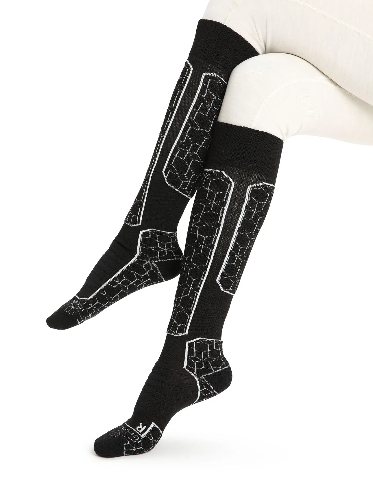 Women's Alpine Ski Socks with Geometric Pattern