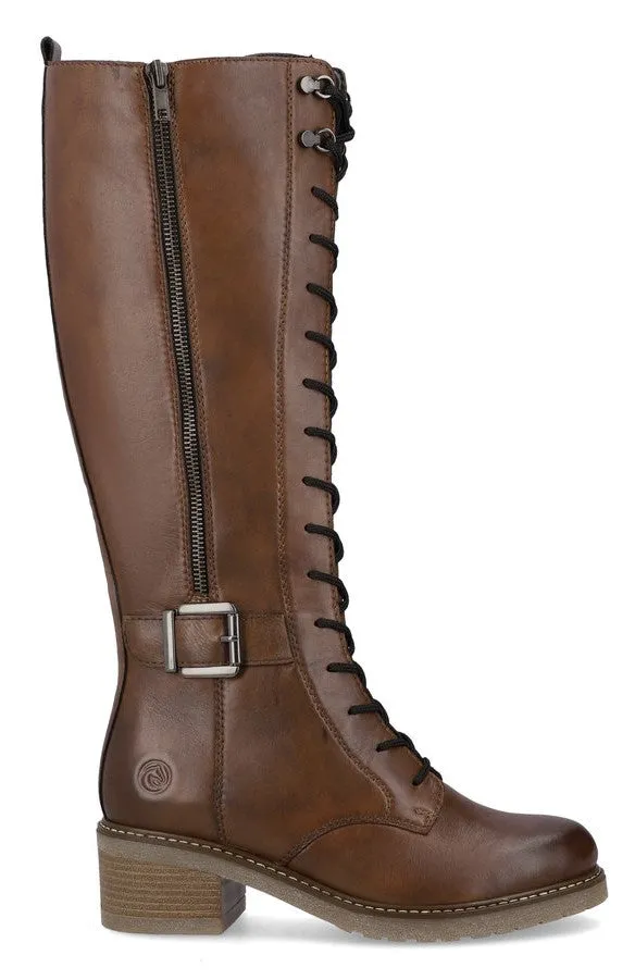 Women's Leather Knee High Boot - Remonte D1A74-22 | Discount Price