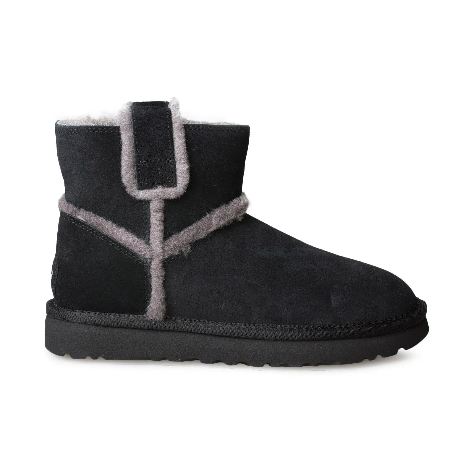 Women's UGG Classic Mini Spill Seam Black Boots