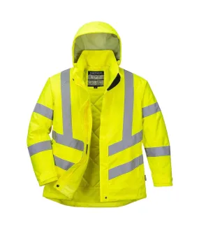 Womens/ladies hi-vis winter jacket yellow Portwest