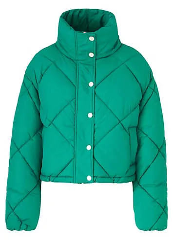 X Freemans Green Cropped Puffer Coat | Grattan