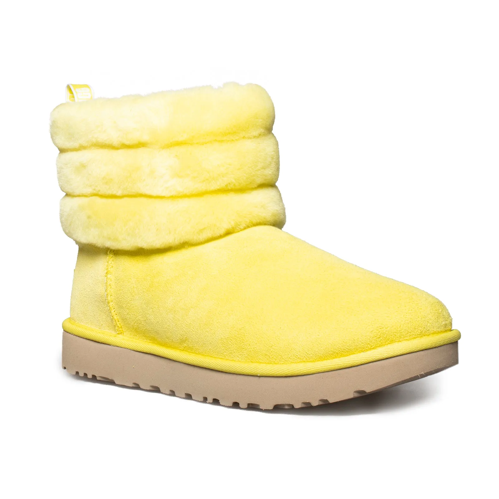 Yellow UGG Fluff Mini Quilted Margarita Women's Boots | Buy Now