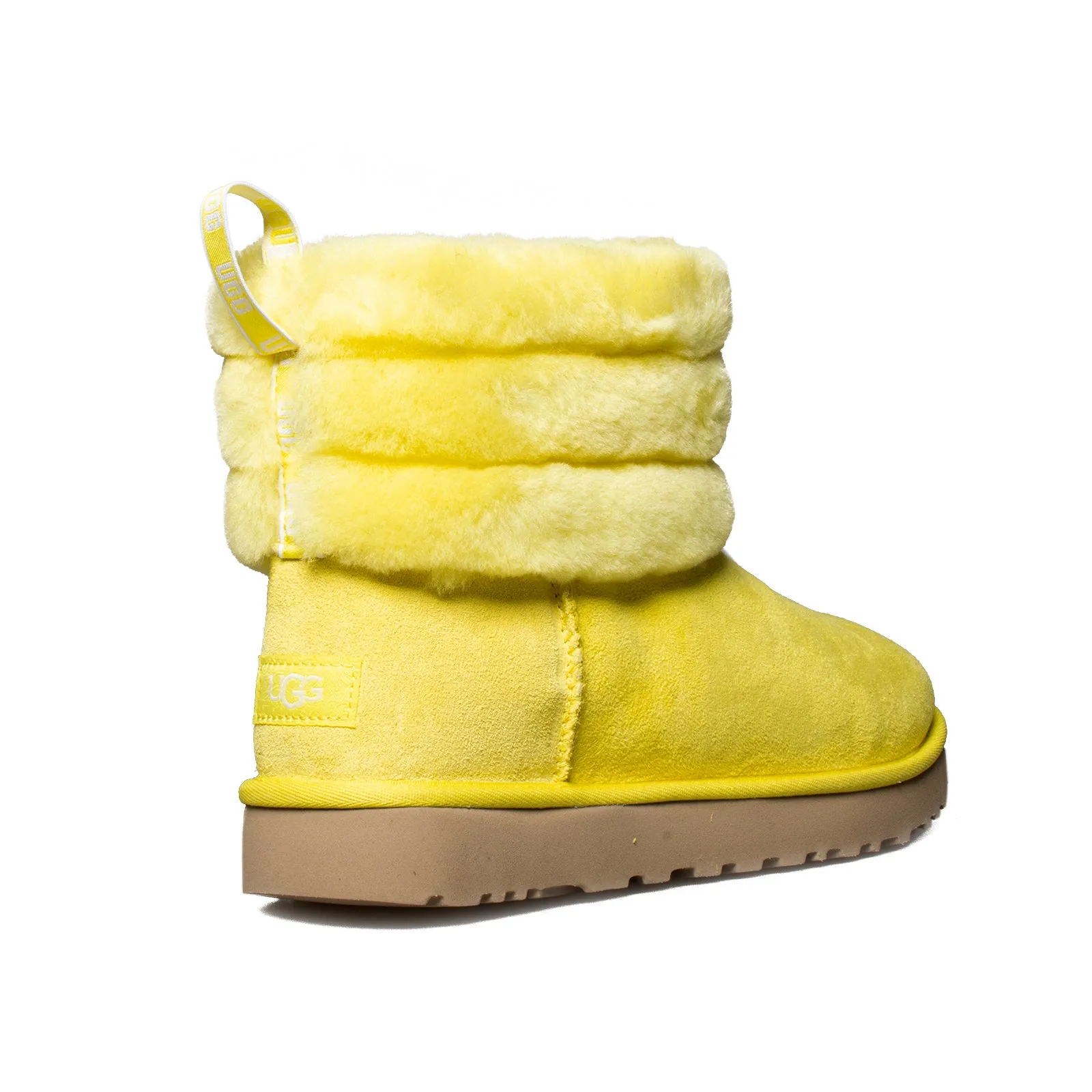 Yellow UGG Fluff Mini Quilted Margarita Women's Boots | Buy Now