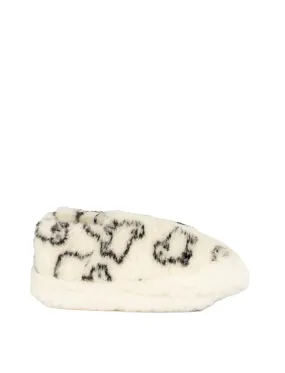 Yoko Wool Women's Sheep Print Siberian Wool Slippers